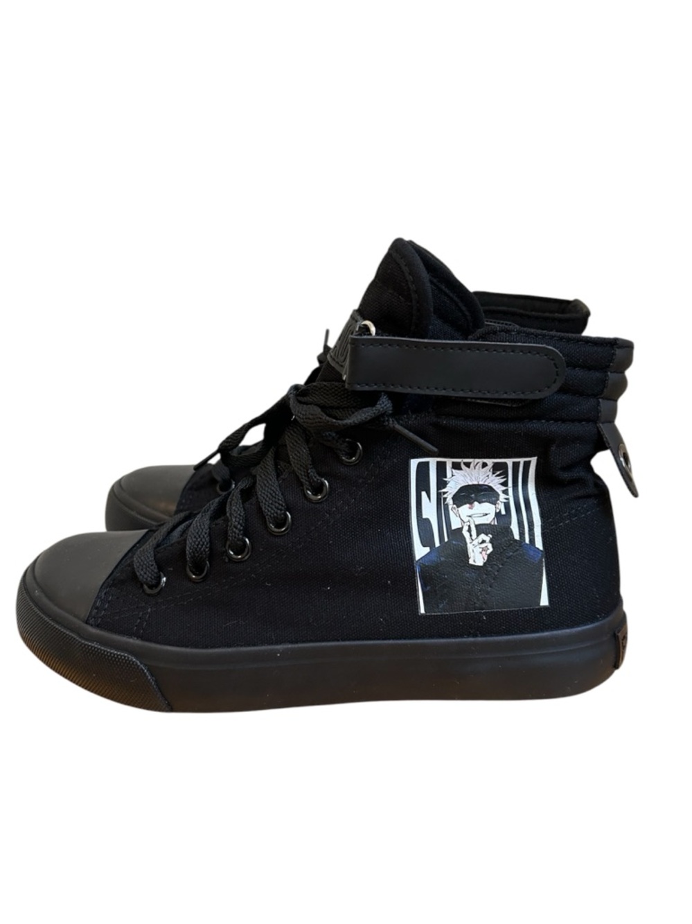 New Gojo Satoru Anime black Canvas High Top Sneakers Fei Yao Size 7-W 6-M Unisex